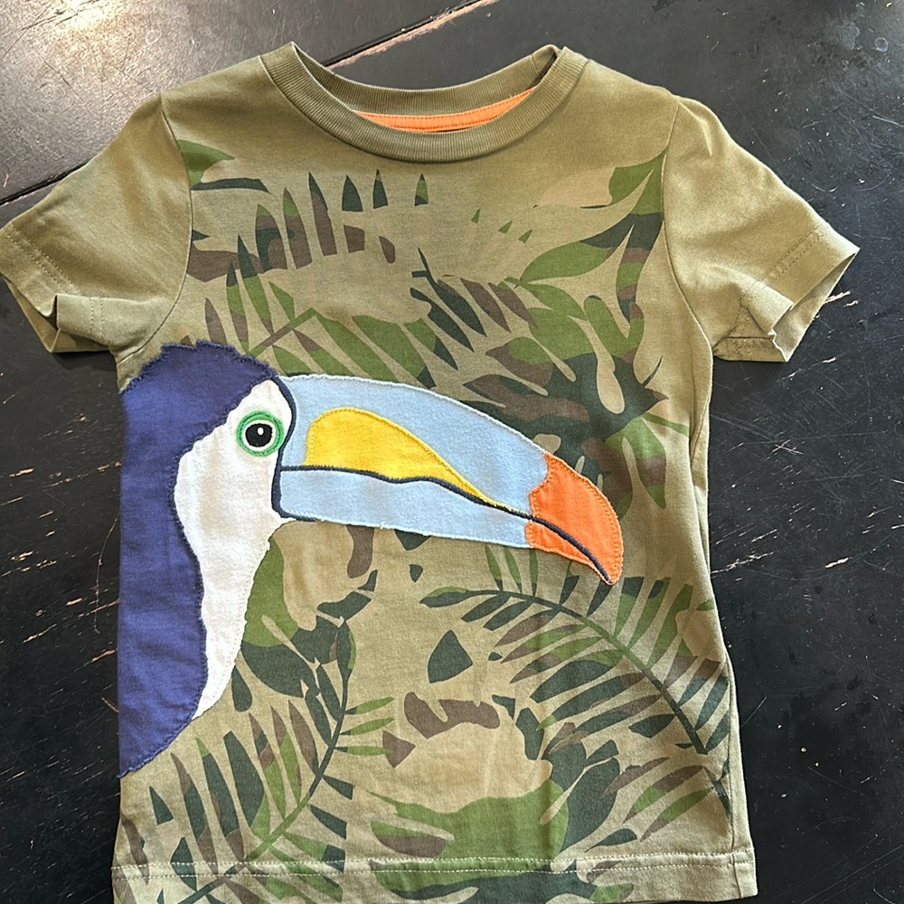 Mini Boden Toucan shirt 2-3